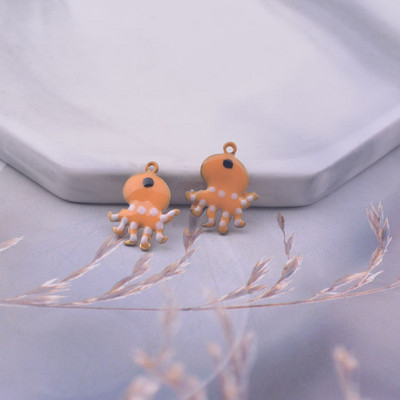 30 komada 11*14 mm dvostruke emajlirane hobotnice privjesak Životinjski privjesak Diy dodaci za nakit