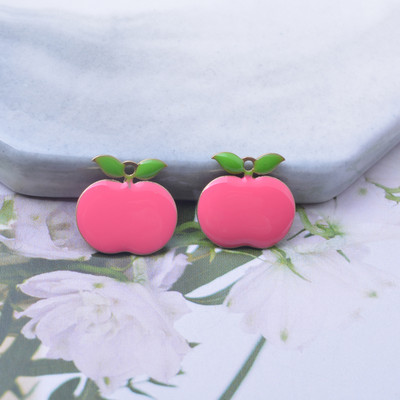 30 komada bakar hrana voće jabuka privjesci obostrano emajlirani mali privjesak ogrlica narukvica dodaci DIY nakit izrada naušnica