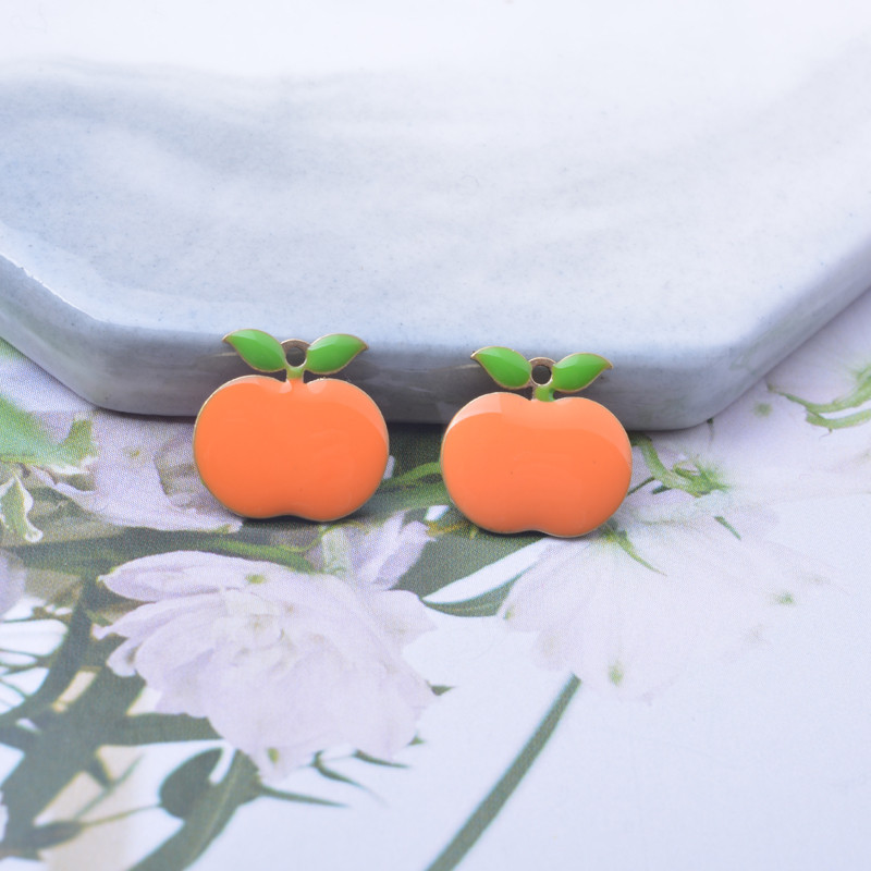 30 komada bakar hrana voće jabuka privjesci obostrano emajlirani mali privjesak ogrlica narukvica dodaci DIY nakit izrada naušnica