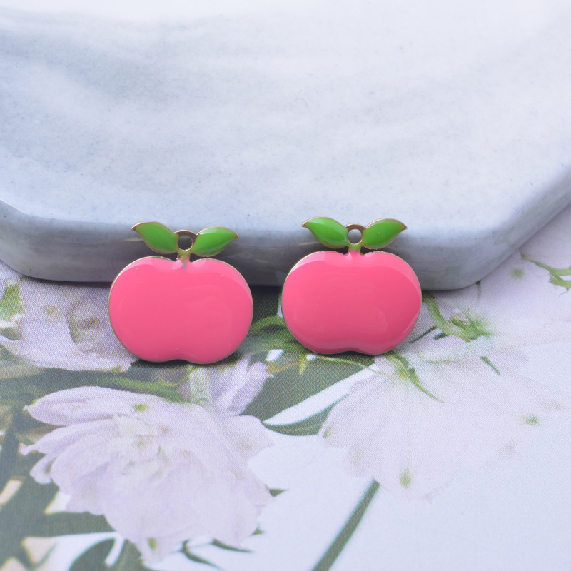 30 komada bakar hrana voće jabuka privjesci obostrano emajlirani mali privjesak ogrlica narukvica dodaci DIY nakit izrada naušnica