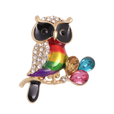 Rhinestone piespraudes Pūce Dzīvnieku saktas Sievietēm Vīriešu Apģērbi Šalle Sprādze Apkakle Rotaslietas Piespraudes Ballīšu Aksesuāri Piespraude