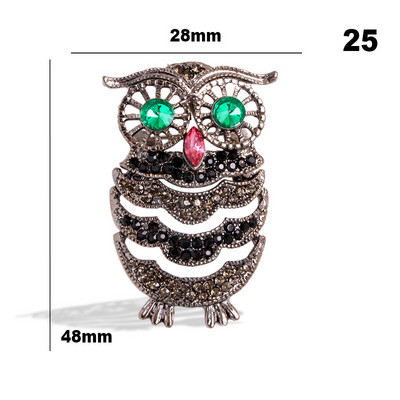 Rhinestone piespraudes Pūce Dzīvnieku saktas Sievietēm Vīriešu Apģērbi Šalle Sprādze Apkakle Rotaslietas Piespraudes Ballīšu Aksesuāri Piespraude