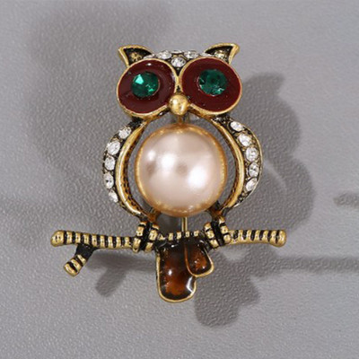 Rhinestone piespraudes Pūce Dzīvnieku saktas Sievietēm Vīriešu Apģērbi Šalle Sprādze Apkakle Rotaslietas Piespraudes Ballīšu Aksesuāri Piespraude