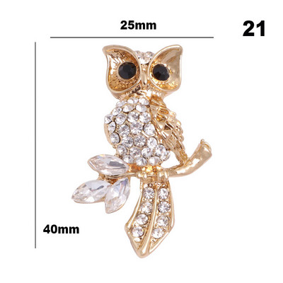 Rhinestone piespraudes Pūce Dzīvnieku saktas Sievietēm Vīriešu Apģērbi Šalle Sprādze Apkakle Rotaslietas Piespraudes Ballīšu Aksesuāri Piespraude