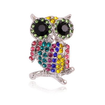 Rhinestone piespraudes Pūce Dzīvnieku saktas Sievietēm Vīriešu Apģērbi Šalle Sprādze Apkakle Rotaslietas Piespraudes Ballīšu Aksesuāri Piespraude