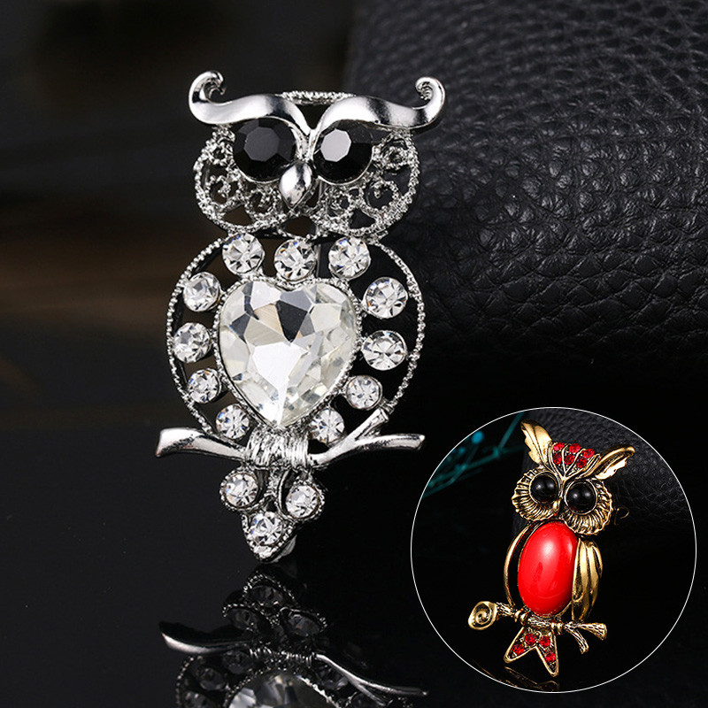 Rhinestone piespraudes Pūce Dzīvnieku saktas Sievietēm Vīriešu Apģērbi Šalle Sprādze Apkakle Rotaslietas Piespraudes Ballīšu Aksesuāri Piespraude