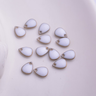 30 komada 5*7 mm bakreno emajlirani mini privjesak u obliku kapi vode s obje strane emajlirani mali privjesak u obliku suze