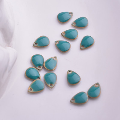 30 komada 5*7 mm bakreno emajlirani mini privjesak u obliku kapi vode s obje strane emajlirani mali privjesak u obliku suze