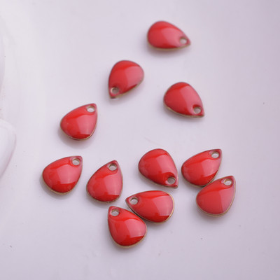 30 komada 5*7 mm bakreno emajlirani mini privjesak u obliku kapi vode s obje strane emajlirani mali privjesak u obliku suze