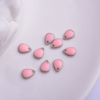 30 komada 5*7 mm bakreno emajlirani mini privjesak u obliku kapi vode s obje strane emajlirani mali privjesak u obliku suze