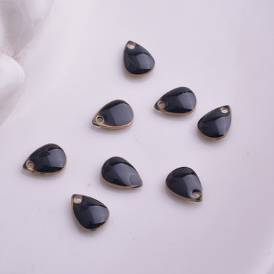 30 komada 5*7 mm bakreno emajlirani mini privjesak u obliku kapi vode s obje strane emajlirani mali privjesak u obliku suze