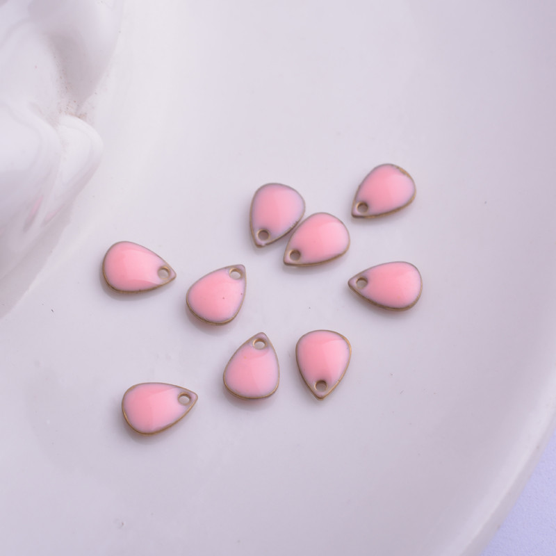 30 komada 5*7 mm bakreno emajlirani mini privjesak u obliku kapi vode s obje strane emajlirani mali privjesak u obliku suze