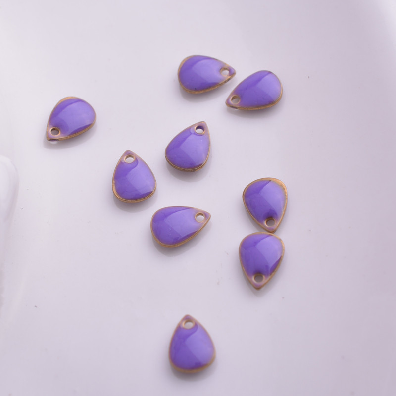 30 komada 5*7 mm bakreno emajlirani mini privjesak u obliku kapi vode s obje strane emajlirani mali privjesak u obliku suze