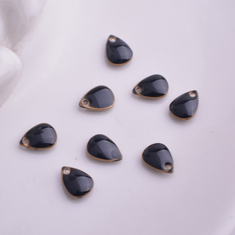 30 komada 5*7 mm bakreno emajlirani mini privjesak u obliku kapi vode s obje strane emajlirani mali privjesak u obliku suze