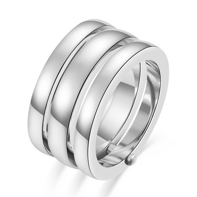 Klasisks sieviešu gredzens ar trim pirkstiem Modes nerūsējošā tērauda 3 dab./komplekts gredzens saderināšanās dāmām kāzu rotaslietas ar pirkstiem vairumtirdzniecība