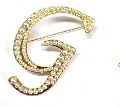 WEIMANJINGDIAN jaunpienācēji, imitēti pērļu burti, sākotnējās saktas piespraudes zelta krāsā