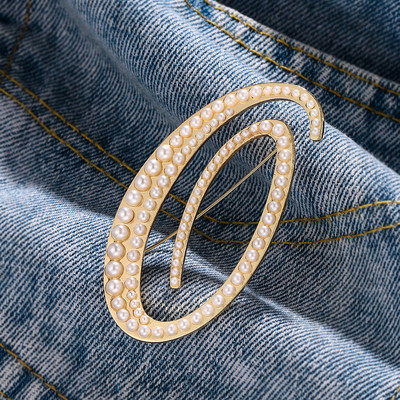 WEIMANJINGDIAN jaunpienācēji, imitēti pērļu burti, sākotnējās saktas piespraudes zelta krāsā