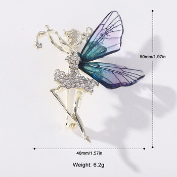 YUTSAI Fashion Angel Inlaid Ζιργκόν Καρφίτσα από Κράμα Παγιέτες Κορσάζ για Γυναικεία Κοσμήματα Δώρα YT833