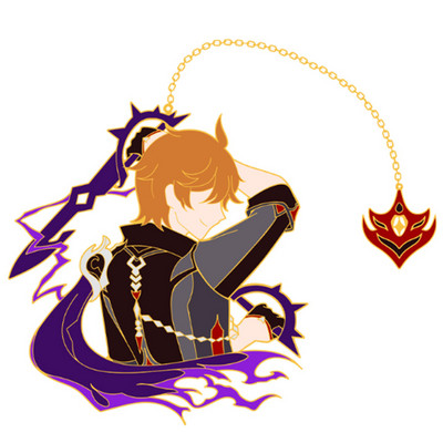 Jaunas emaljas piespraudes Genshin Impact Xiao Kaedehara Kazuha Venti Piespraudes piespraudes figūra Metāla nozīmītes pogas kolekcija Suvenīru Cosplay dāvana