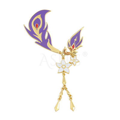 Jaunas emaljas piespraudes Genshin Impact Xiao Kaedehara Kazuha Venti Piespraudes piespraudes figūra Metāla nozīmītes pogas kolekcija Suvenīru Cosplay dāvana