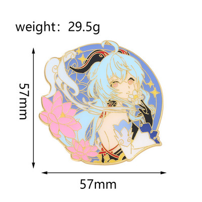 Jaunas emaljas piespraudes Genshin Impact Xiao Kaedehara Kazuha Venti Piespraudes piespraudes figūra Metāla nozīmītes pogas kolekcija Suvenīru Cosplay dāvana