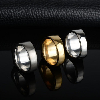 Ανδρικά δαχτυλίδια ροκ πανκ λείο ανοξείδωτο ατσάλι Μαύρη Πέτρα Χρυσό Ασημί Χρώμα Χιπ Χοπ Δαχτυλίδια για Ανδρικά κοσμήματα για πάρτι Χονδρική