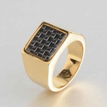 Νέα άφιξη Χρυσό/Ασημί-Χρώμα Τετράγωνο Ανδρικά κοσμήματα Δαχτυλίδια από ανοξείδωτο ατσάλι High Polished Signet Solid Dropp Αποστολή