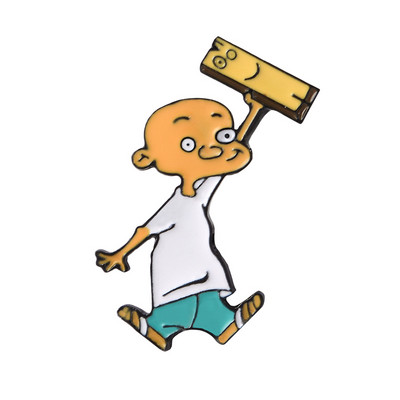 Jonny and Plank emajlirana igla Anime EenE značka broš igla za rever Traper Ovratnik košulje Crtić iz djetinjstva Nakit Poklon za prijatelje