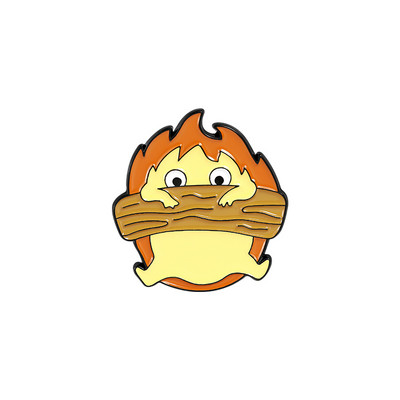Calcifer Emajl Pin Custom Fire Elf Japanski anime broševi Anime broš značka za rever Crtić Nakit Poklon za djecu Prijatelji
