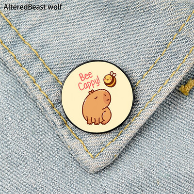 Capybara pliva Crtana igla Prilagođeni smiješni broševi Torba na rever košulje Slatka značka Crtane emajlirane igle za ljubavnice prijateljice