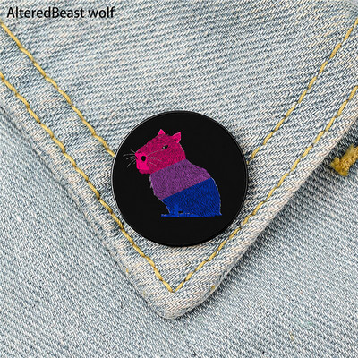 Capybara pliva Crtana igla Prilagođeni smiješni broševi Torba na rever košulje Slatka značka Crtane emajlirane igle za ljubavnice prijateljice
