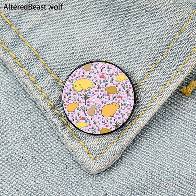 Capybara pliva Crtana igla Prilagođeni smiješni broševi Torba na rever košulje Slatka značka Crtane emajlirane igle za ljubavnice prijateljice