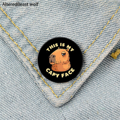 Capybara pliva Crtana igla Prilagođeni smiješni broševi Torba na rever košulje Slatka značka Crtane emajlirane igle za ljubavnice prijateljice