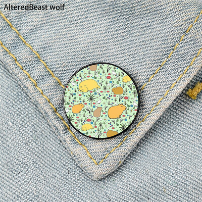 Capybara pliva Crtana igla Prilagođeni smiješni broševi Torba na rever košulje Slatka značka Crtane emajlirane igle za ljubavnice prijateljice