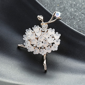 Καρφίτσες πολυτελείας κρυστάλλου κορεατικού στιλ για γυναίκες Άνθη ρητίνης ζιργκόν Καρφίτσα Κοσμήματα Αξεσουάρ ρούχων Δώρο γάμου Χονδρική
