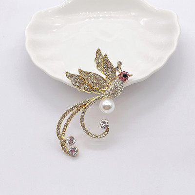 2022. gada jauna, jauka, spilgta lidojoša putna sakta sievietēm ziemas dzīvnieciņš kolibri Fēnikss balodis dzērve flamingo adata ar sprādzi ballītei