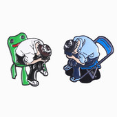 EVA Ikari Shinji Emaljas piespraudes Multfilmas Anime Varde Krēsli Piespraudes Soma Atloks Pogas Nozīmītes Smieklīgas rotaslietas dāvana bērnu draugiem