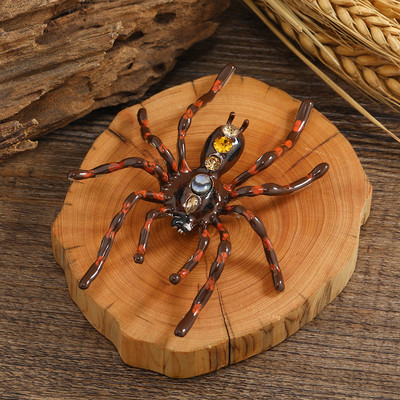 Muylinda broš s kukcima, kreativna osobnost, pretjerani biseri, veliki pauk, ljubičasti broševi od dragog kamenja za žene, uniseks darovi za zabave