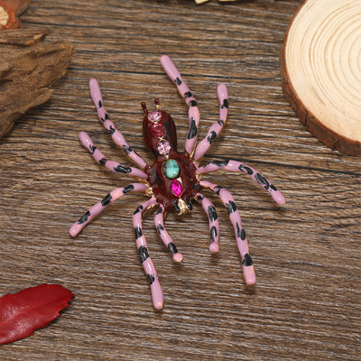 Muylinda broš s kukcima, kreativna osobnost, pretjerani biseri, veliki pauk, ljubičasti broševi od dragog kamenja za žene, uniseks darovi za zabave