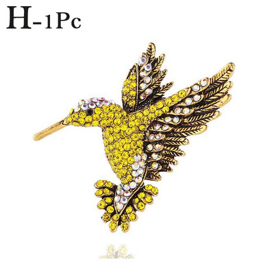 Krāsainas Rhinestone Hummingbird saktas dzīvnieku saktas sievietēm Korejas modes korsāžas krūšu sprādzes vintage dzīvnieku saktas piespraudes dāvana