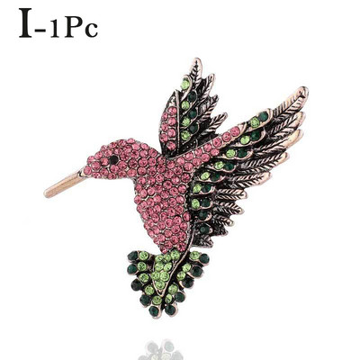 Krāsainas Rhinestone Hummingbird saktas dzīvnieku saktas sievietēm Korejas modes korsāžas krūšu sprādzes vintage dzīvnieku saktas piespraudes dāvana