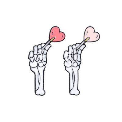 Emajlirana igla za ruke za Noć vještica Poklon veleprodaja Slatko srce Lizalica Srce Gothic Vampire Friends Emajl Par Broševi Igle