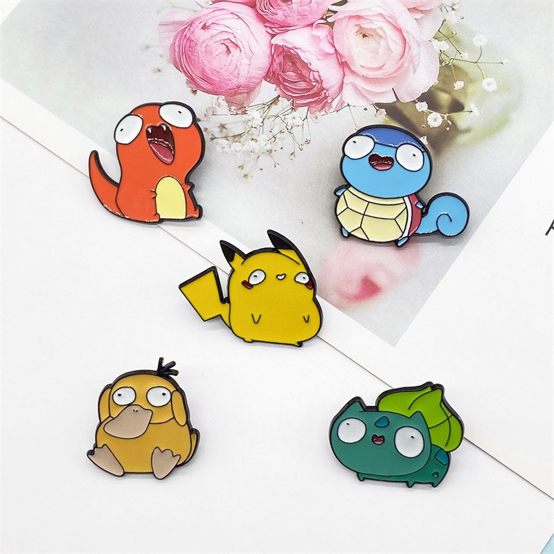 Crtani slatki dinosaur, patka, kornjača, životinja, metalni broš od emajla, kreativna, zabavna, modna značka, odjeća, igla za rever, poklon za poklon nakit