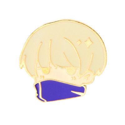 Gojo Satoru Cats Emalja Pin Kawaii Anime Role Acu maska Jauki Manga Piespraudes Žetons Jujutsu Kaisen Anime Aksesuāri mugursomai