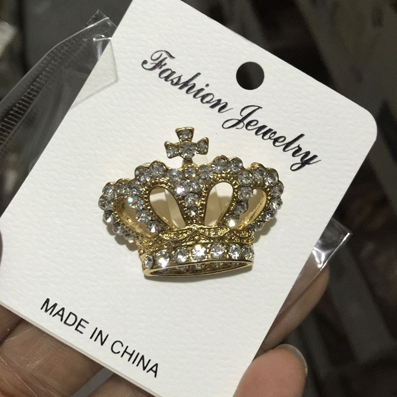 Kristalni dijamant Križ Kruna Broš Značke Kraljevski luksuzni rever Muško odijelo Igle Broševi za žene Dodaci Nakit Veleprodaja