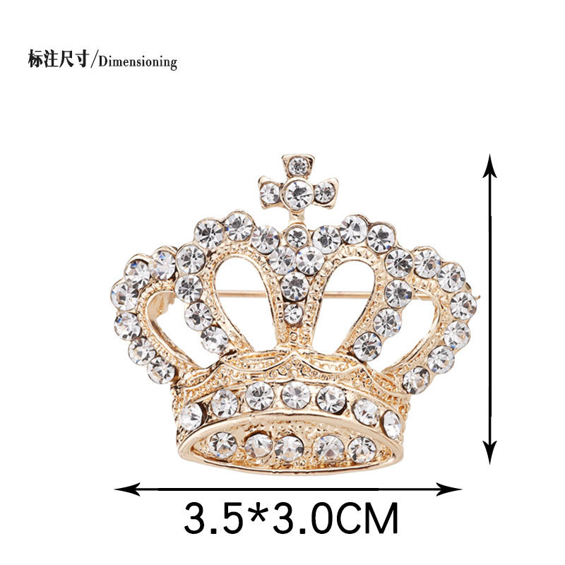 Kristalni dijamant Križ Kruna Broš Značke Kraljevski luksuzni rever Muško odijelo Igle Broševi za žene Dodaci Nakit Veleprodaja