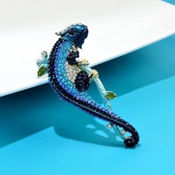 CINDY XIANG Rhinestone Lizard Καρφίτσα Μεγάλη Ζώο καρφίτσα 3 χρωμάτων Διαθέσιμο Υλικό κράματος Αξεσουάρ χειμερινού παλτού Υψηλής ποιότητας