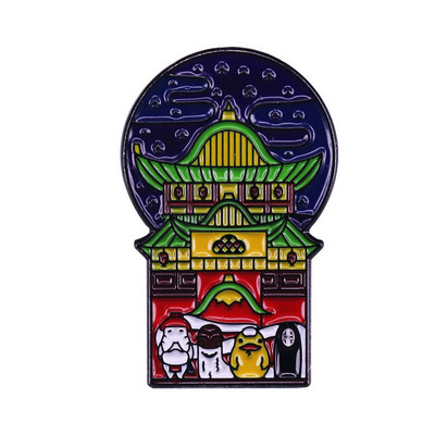 Spirited Away Stroger Soot Sprite Piespraudes Piespraudes Emalja Metāla nozīmītes Atloka piespraudes Piespraudes Jakas Džinsi Modes Rotaslietas Aksesuāri