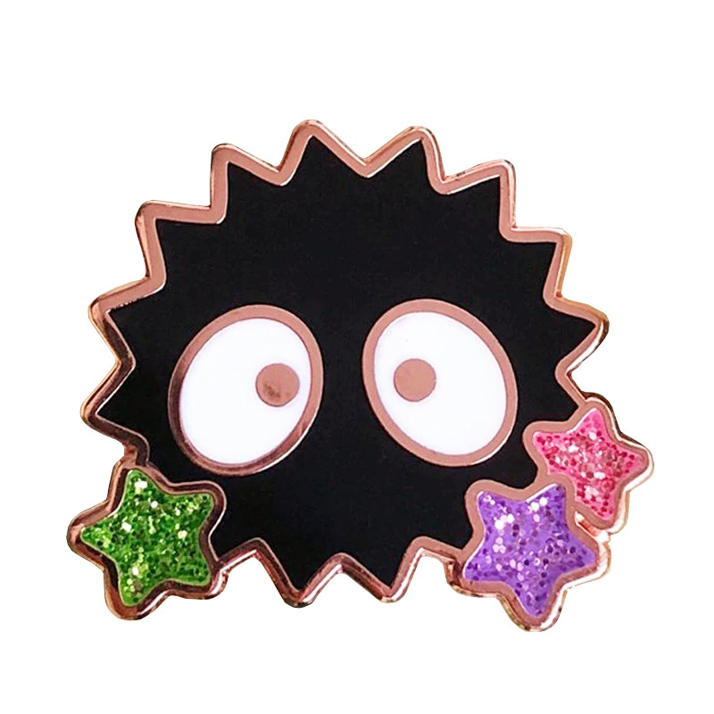 Spirited Away Stroger Soot Sprite Piespraudes Piespraudes Emalja Metāla nozīmītes Atloka piespraudes Piespraudes Jakas Džinsi Modes Rotaslietas Aksesuāri