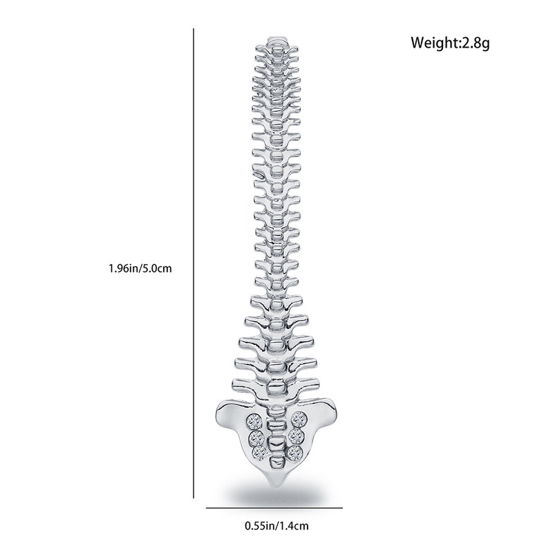 Hanreshe zlatne igle za broš za kralježnicu Medicinska ortopedska anatomija Značka za rever Nakit za doktora medicinsku sestru studenta medicine